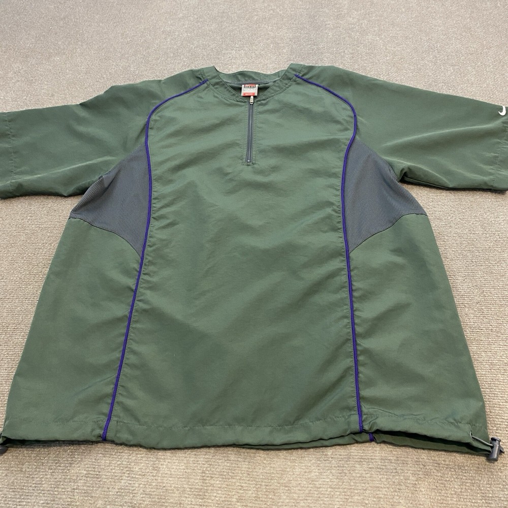vtg NIKE Windbreaker Jacket Men's Size Medium Purple Trim Short Sleeve