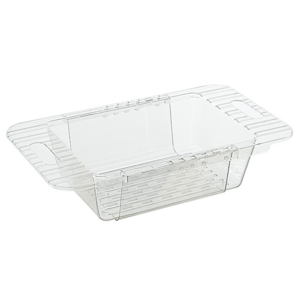 Transparent Food Strainer for Efficiently Draining Fruits and Vegetables