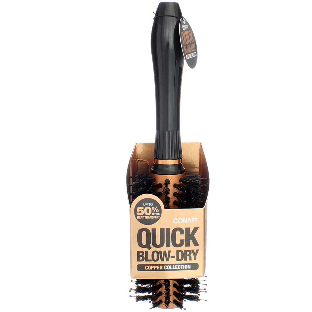 3 Pack Conair Quick Blow-Dry Copper Collection Porcupine Hair Brush