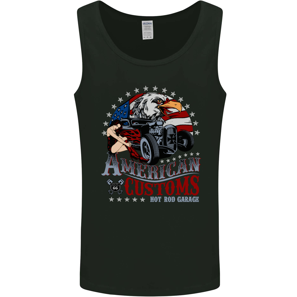 American Customs Hot Rod Garage USA Mens Vest Tank Top