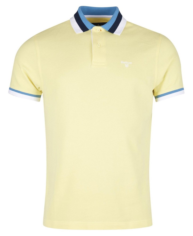 Barbour Mens Finkle Polo Shirt Yellow Size XL