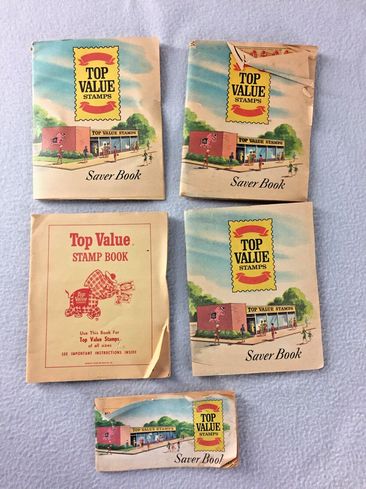 Vintage Top Value Stamp Books with Stamps