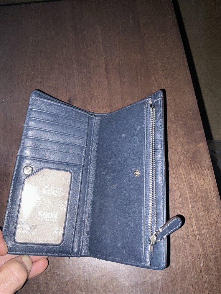 Vintage Michael Kors Astor Leather Wallet with Stud Detailing