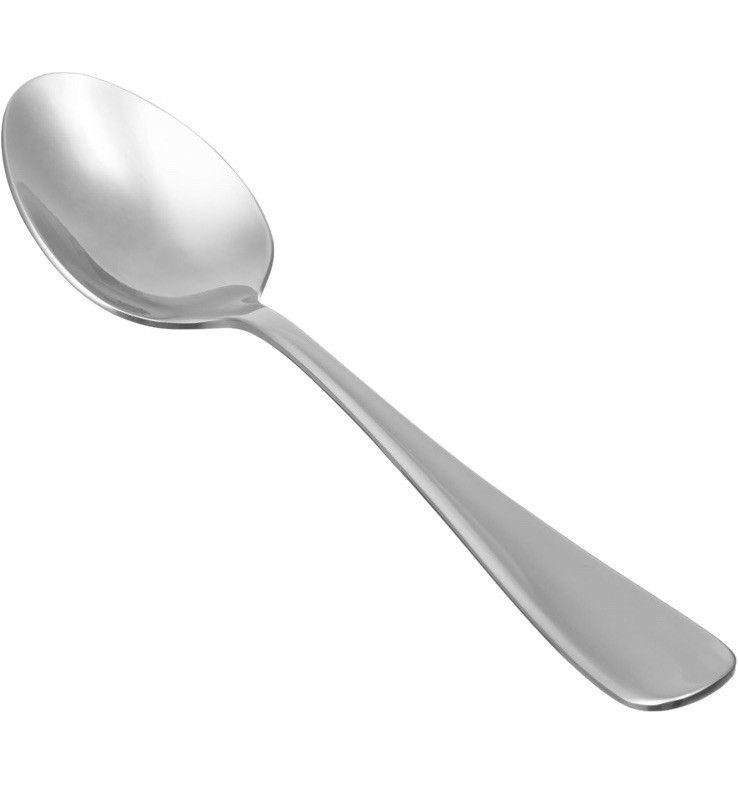 Amazon Basics Stainless Steel Dinner Spoons, 7.9 inches, 120 count, Silver