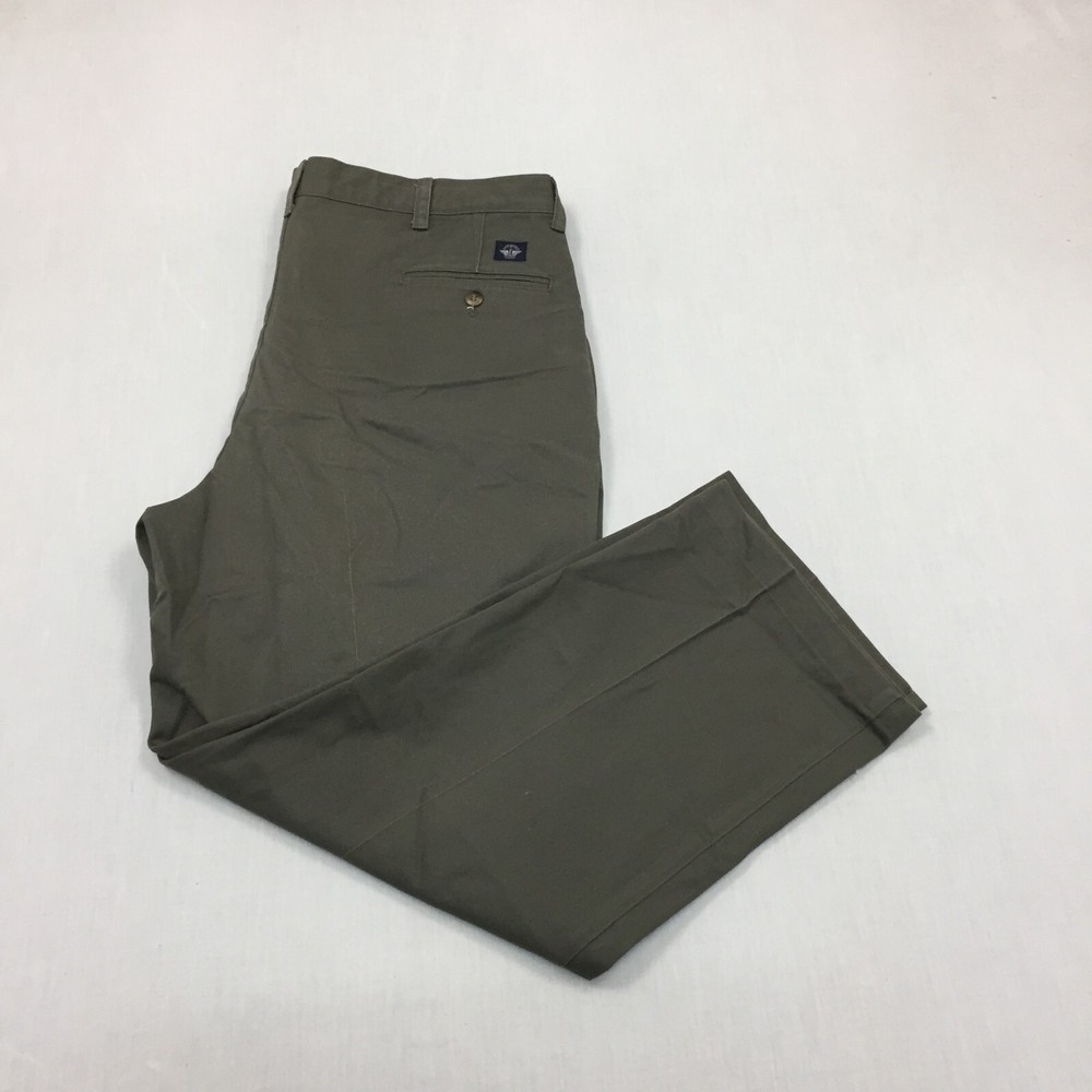 Dockers Chino Trousers Cotton Pants Straight Fit Mens Size 40W 29L Grey