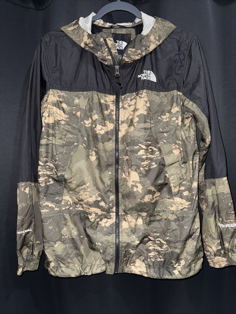 The North Face Windwall Camo Youth XL Windbreaker 18/20 Water Resistant Zip Up Jacket