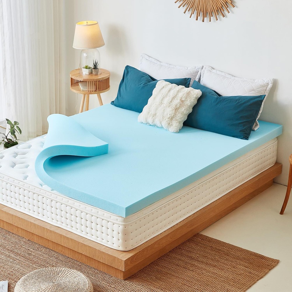 Twin Mattress Topper, Cooling Memory Foam Mattress Topper for Twin Size Bed, ...