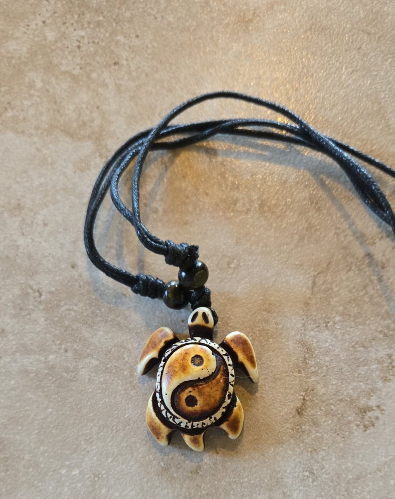 Tribal Turtle Resin Adjustable Necklace