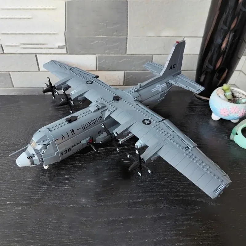 AC130 A-10 Warthog Jet Airforce Military Plane MOC Building Blocks Set Toy Gift