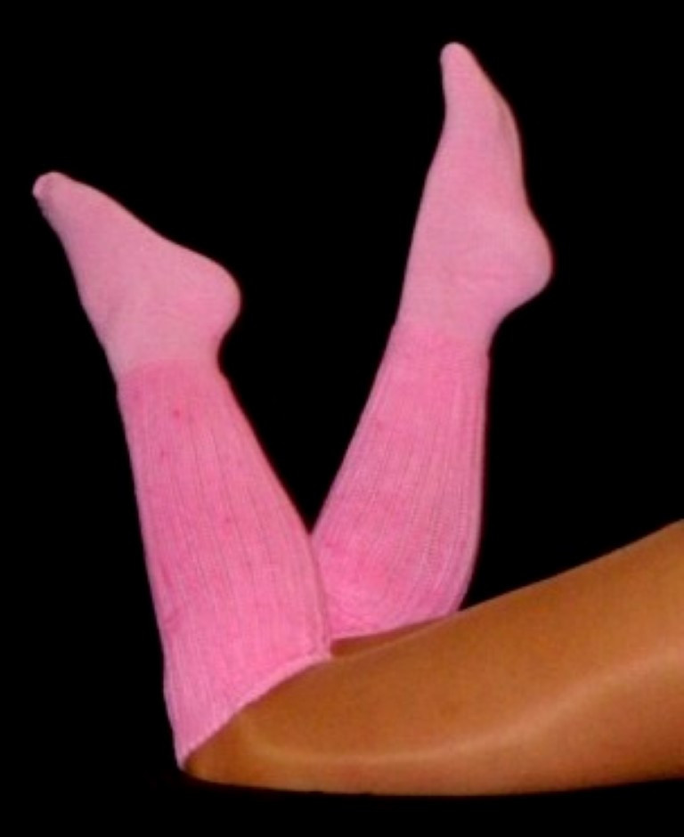 Pretty Pink Slouch Socks to Knee Scrunchie women Exercise heavy Hooters uniform