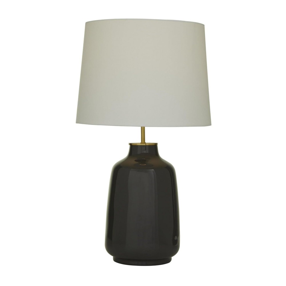 Modern Grey Glazed Ceramic Table Lamp for Contemporary Decor  