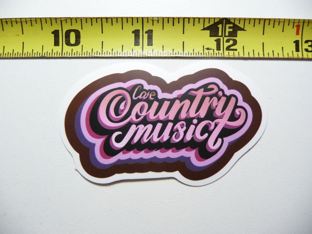 Country Music Fan Border Sticker Decal for Band Dance Lovers