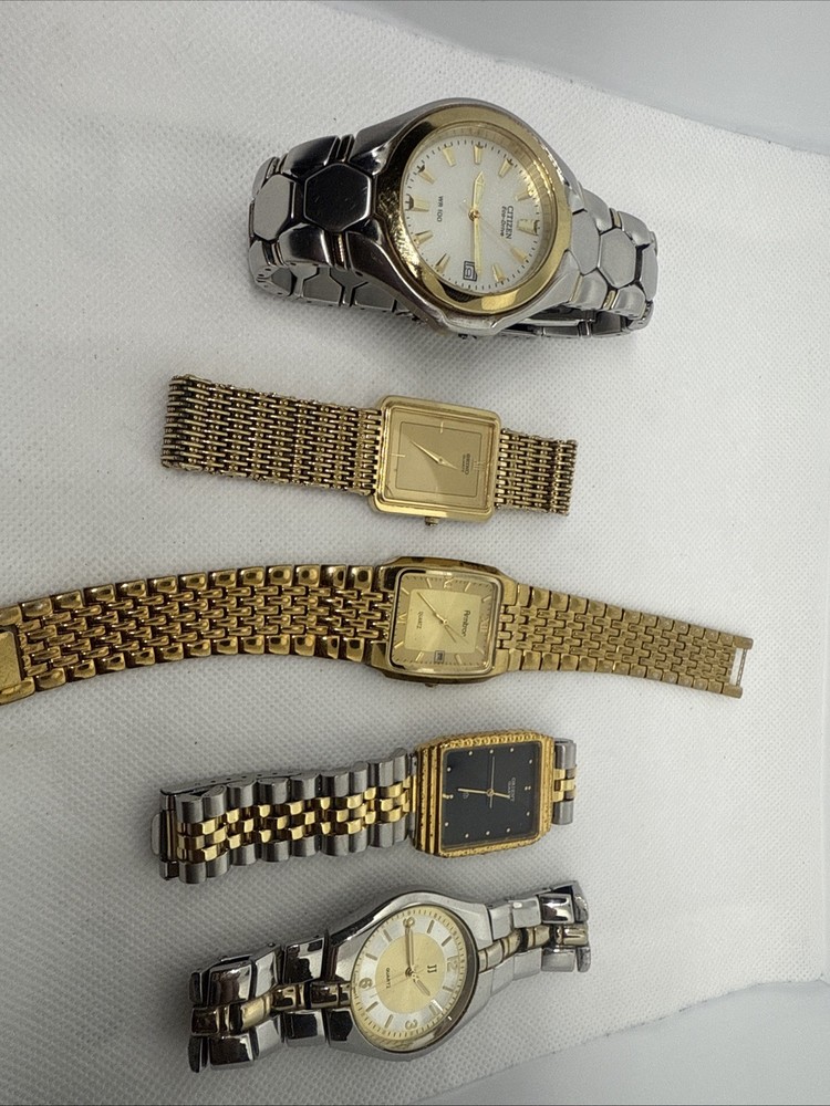 5 Watch Bundle: Seiko, Citizen Eco-Drive, Armitron, Orient & JJ