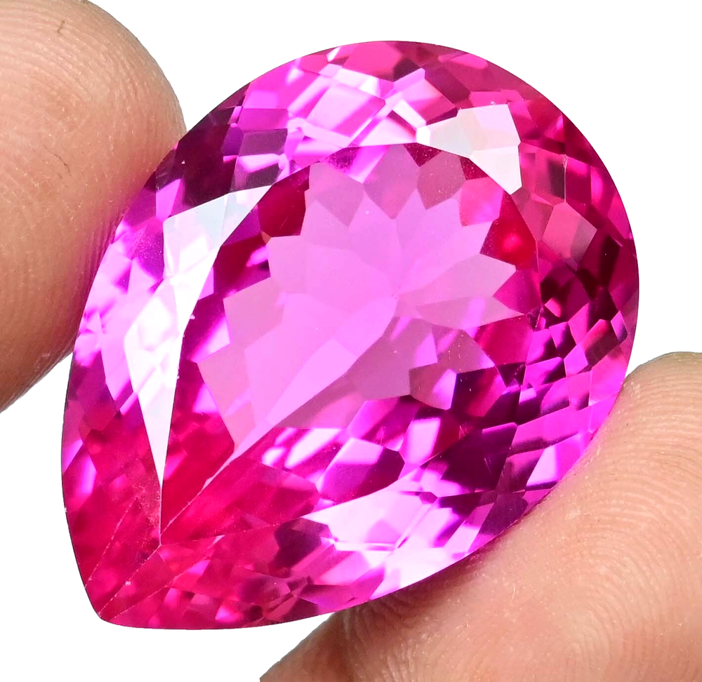 Flawless Natural Mogok Pink Ruby 67.30 Ct Certified Pear Shape Stunning Gemstone
