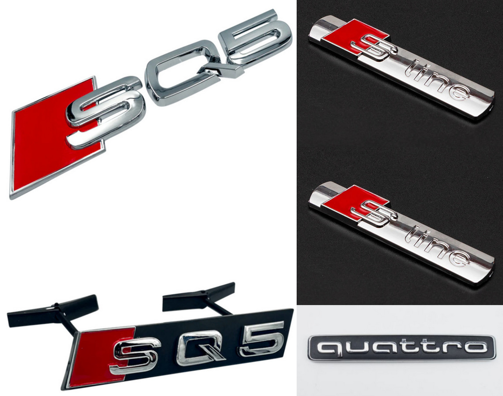 NEW Audi SQ5 Front Grille Trunk Emblem Quattro Side Fender S Line Badge Chrome