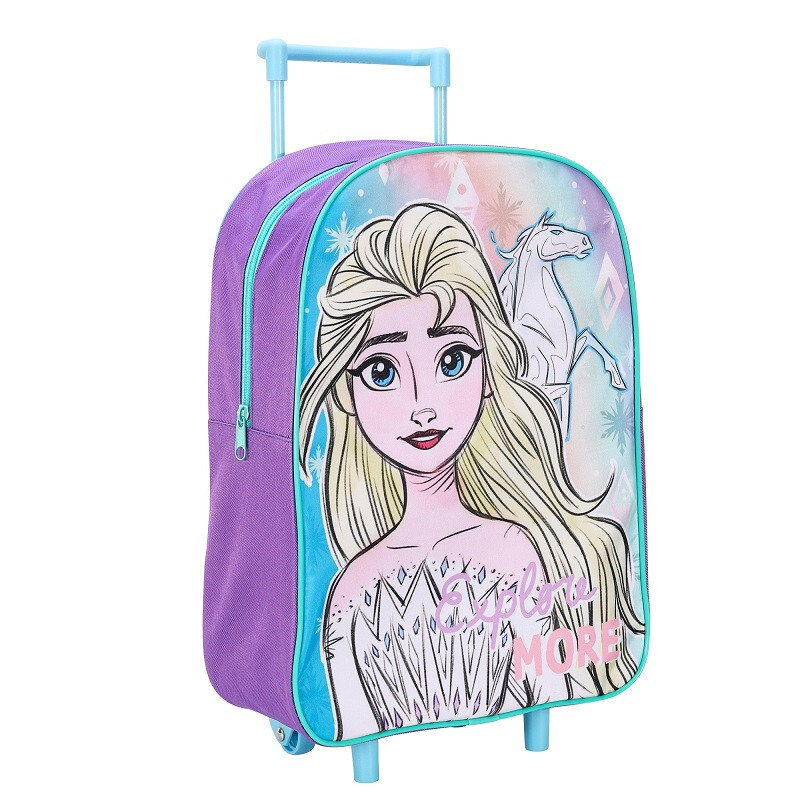 Frozen Disney Deluxe Foldable Wheeled Cabin Suitcase for Girls