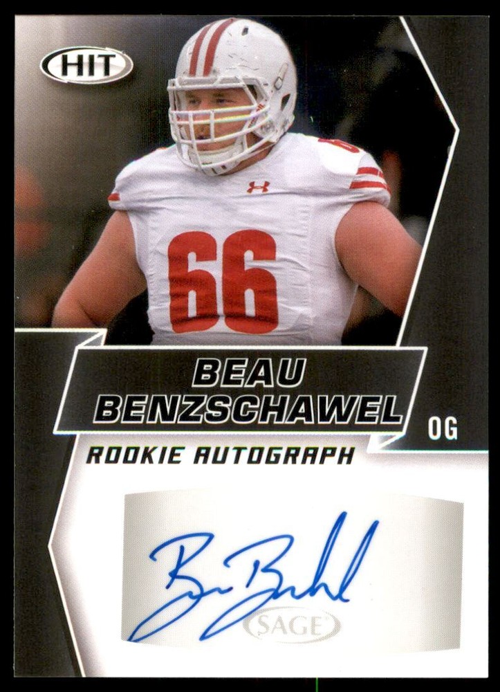 2019 SAGE HIT Autographs Black #A22 Beau Benzschawel