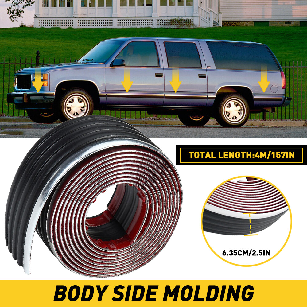 4M Body Side Molding Black & Chrome Universal For Chevy GMC Tahoe Yukon Suburban