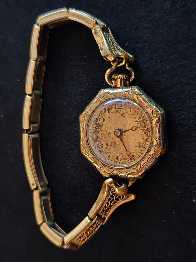 Vintage 1920's F Que Welta Swiss Ladies Watch, 15J, Octagon Style, Not Running