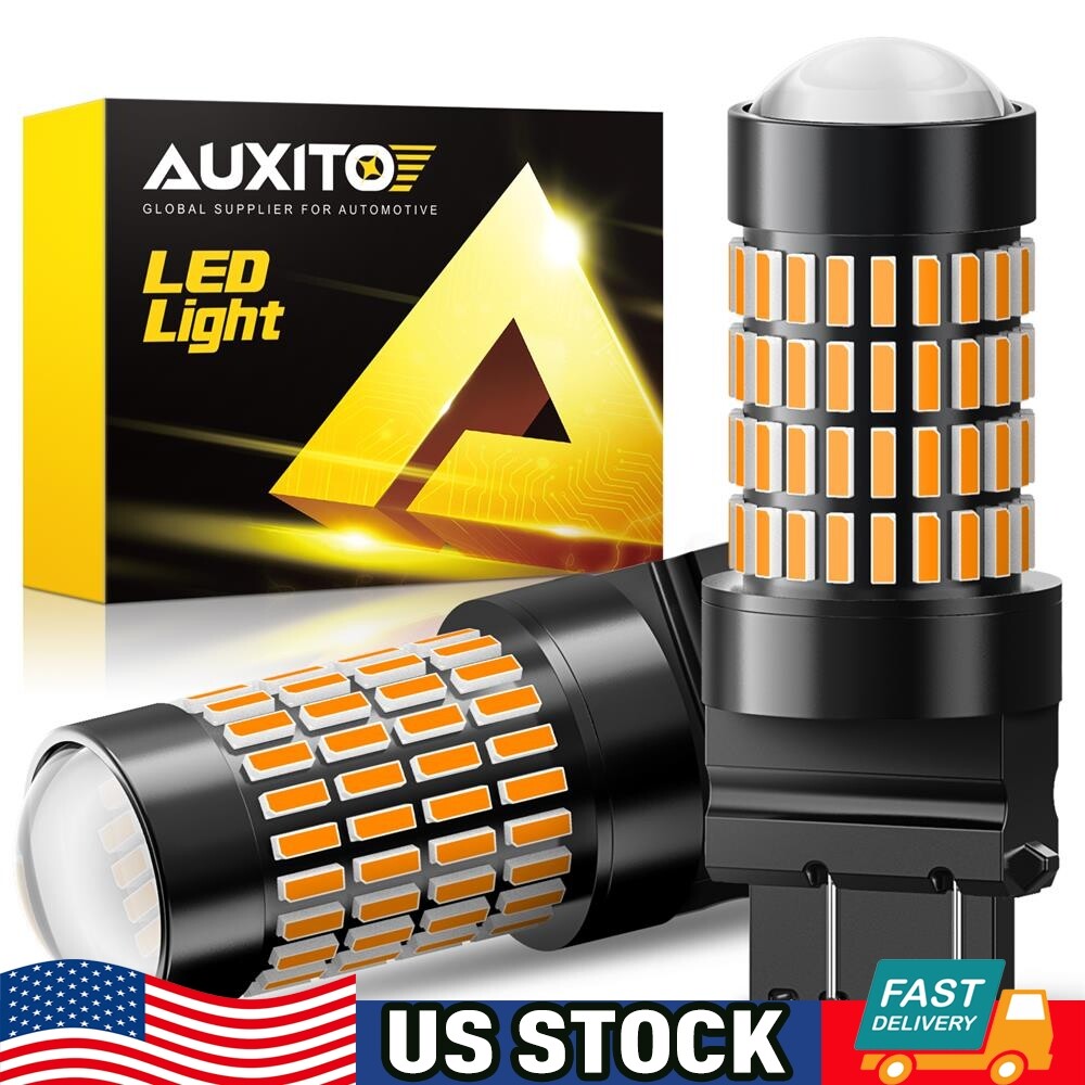 2x LED Turn Signal Light Lamp Bulb Yellow Amber 3157 3057 4057 4157 Super Bright