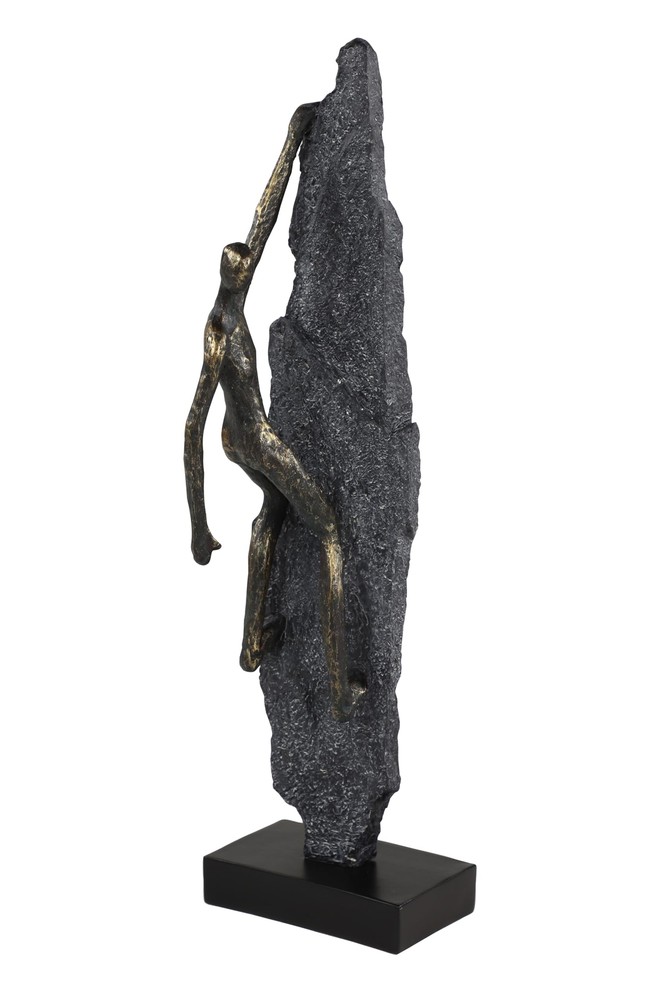 Polystone People Decorative Sculpture Climbing Home Decor Statue, Accent Figu...