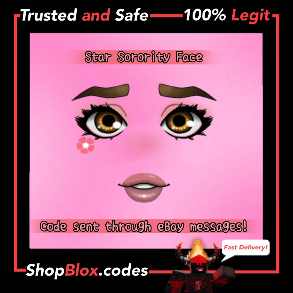 ROBLOX Celebrity Series 5 Toy Code Star Sorority FACE Code Sent FAST in Messages
