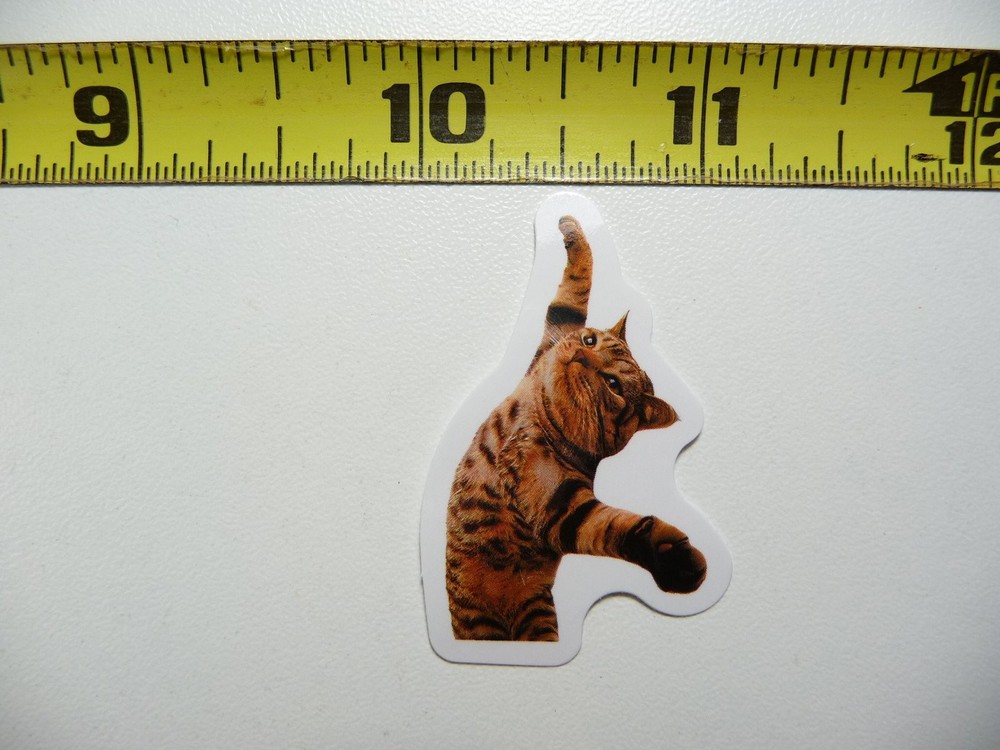 Funny Stretching Cat Kitten Yoga Decal Cute Pet Feline Sticker