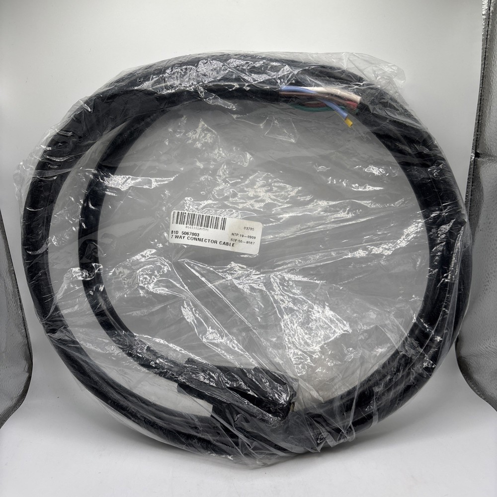 Bargman 50-67-003 7-Way Trailer End Connector Cable 8 ft New Open Bag