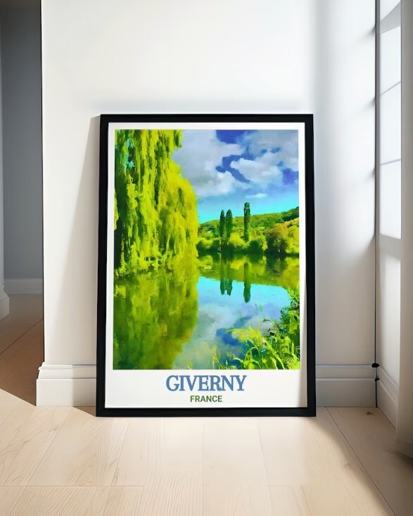 Giverny Travel Poster - The Seine River Decor - Giverny Artwork and The Seine