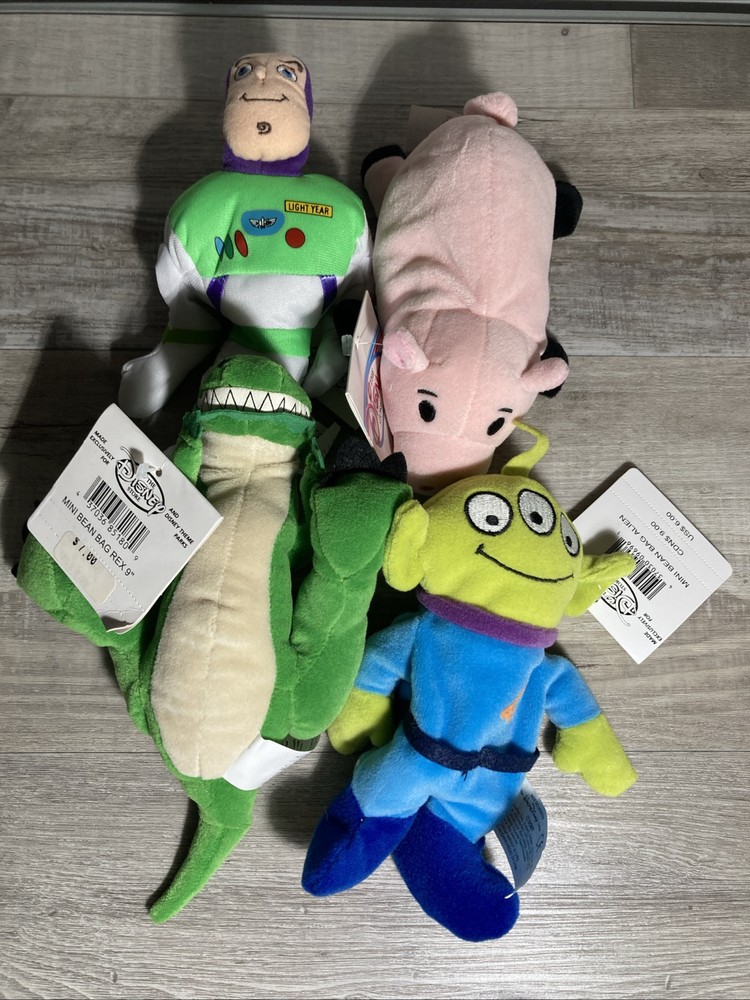 Disney Toy Story Mini Bean Bag Plush 6 Inch Buzz Rex Hamm Alien