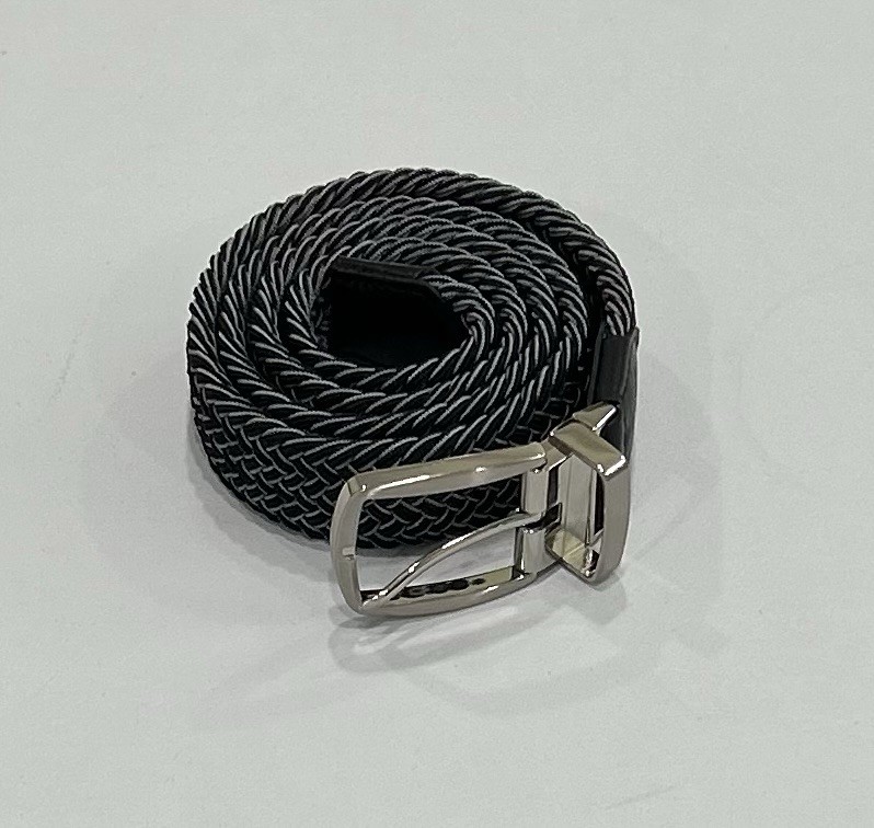 Tommy Bahama Men's Reversible Stretch Belt, Black / Gray, Size S/M