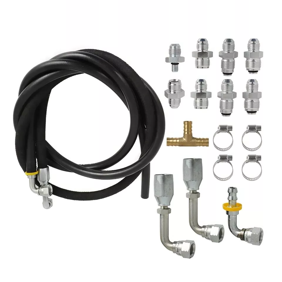 Hydroboost Power Brake Booster Steering Hose with 6AN Fitting for Trucks and Cars