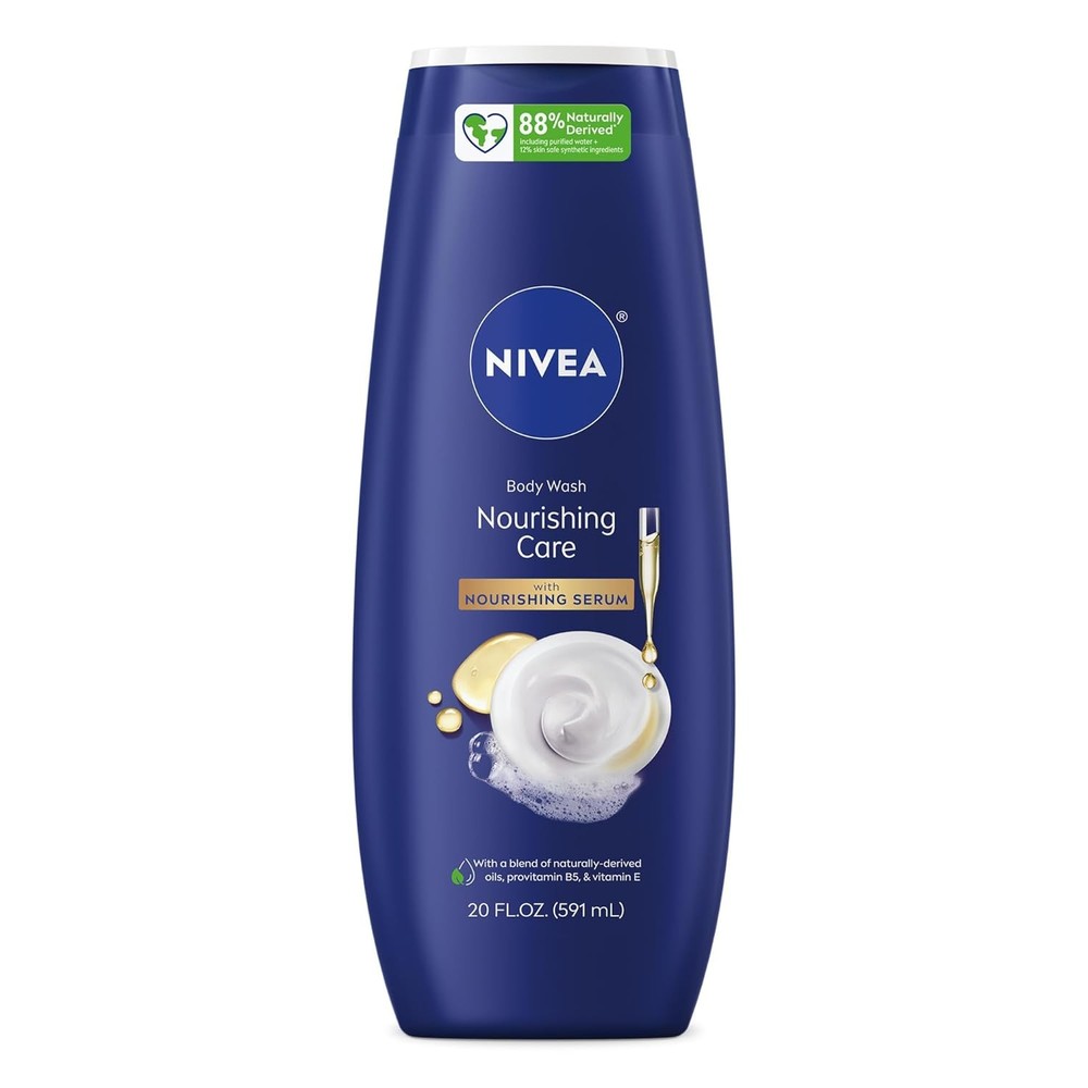 NIVEA Nourishing Care Body Wash with Nourishing Serum, Moisturizing 20 Fl Oz