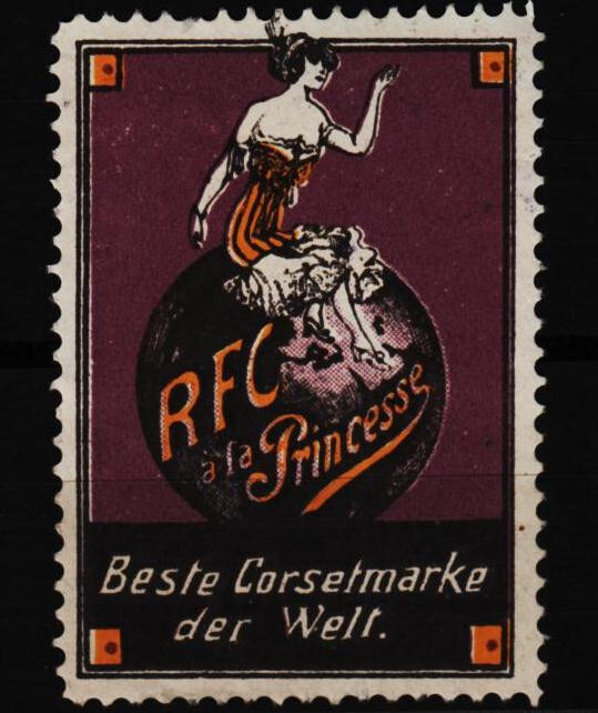 vintage poster stamp Best Corset Brand in the World: RFC à la Princesse  /0224