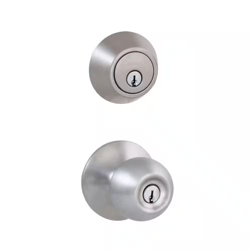 Saturn Stainless Steel Combo Pack with Single Cylinder Deadbolt