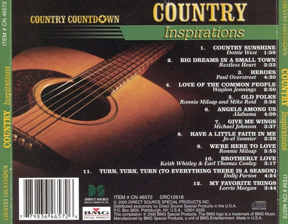 VARIOUS ARTISTS COUNTRY INSPIRATIONS [DIRECT SOURCE] NEW CD