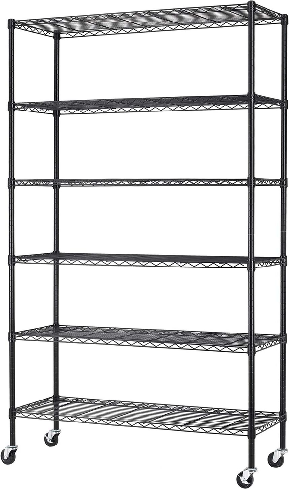 72x48x18 Inch Heavy Duty 6-Tier NSF Wire Shelving Unit for Large Storage