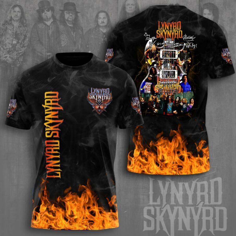 Unisex 3D Lynyrd Skynyrd Shirt Rock Band Music T-Shirt For Men And Women