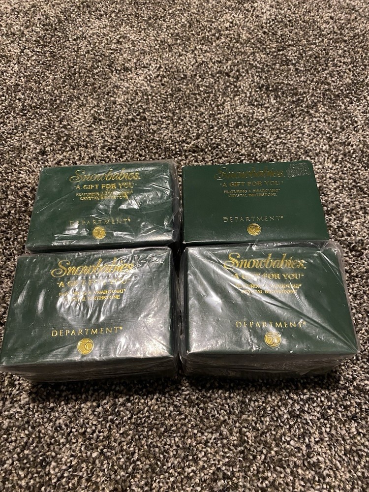 Dept 56 Snowbabies Birthstone Figurines Set of 4 - April May September December