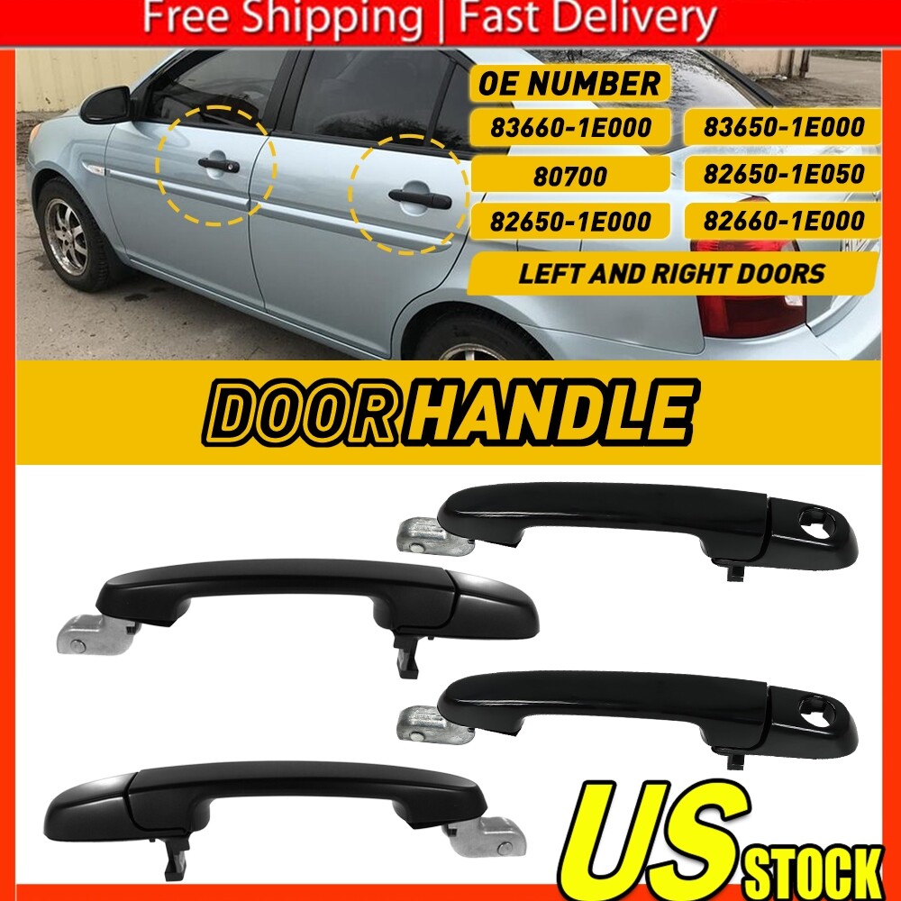 Front Rear Left/Right Exterior Door Handles Outside For 2006-2011 Hyundai Accent