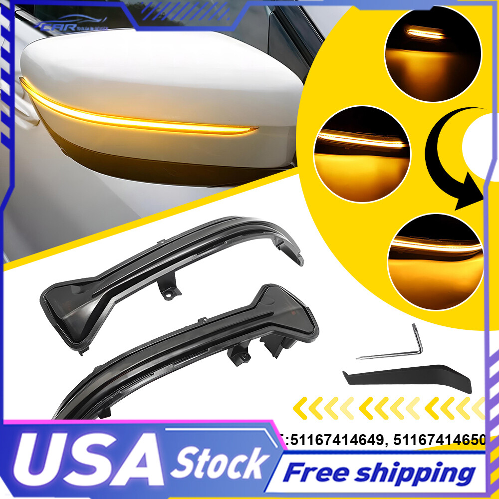 Dynamic LED Lamp Mirror Turn Signal Light For BMW 4 Series G22 G23 G26 2020-2022