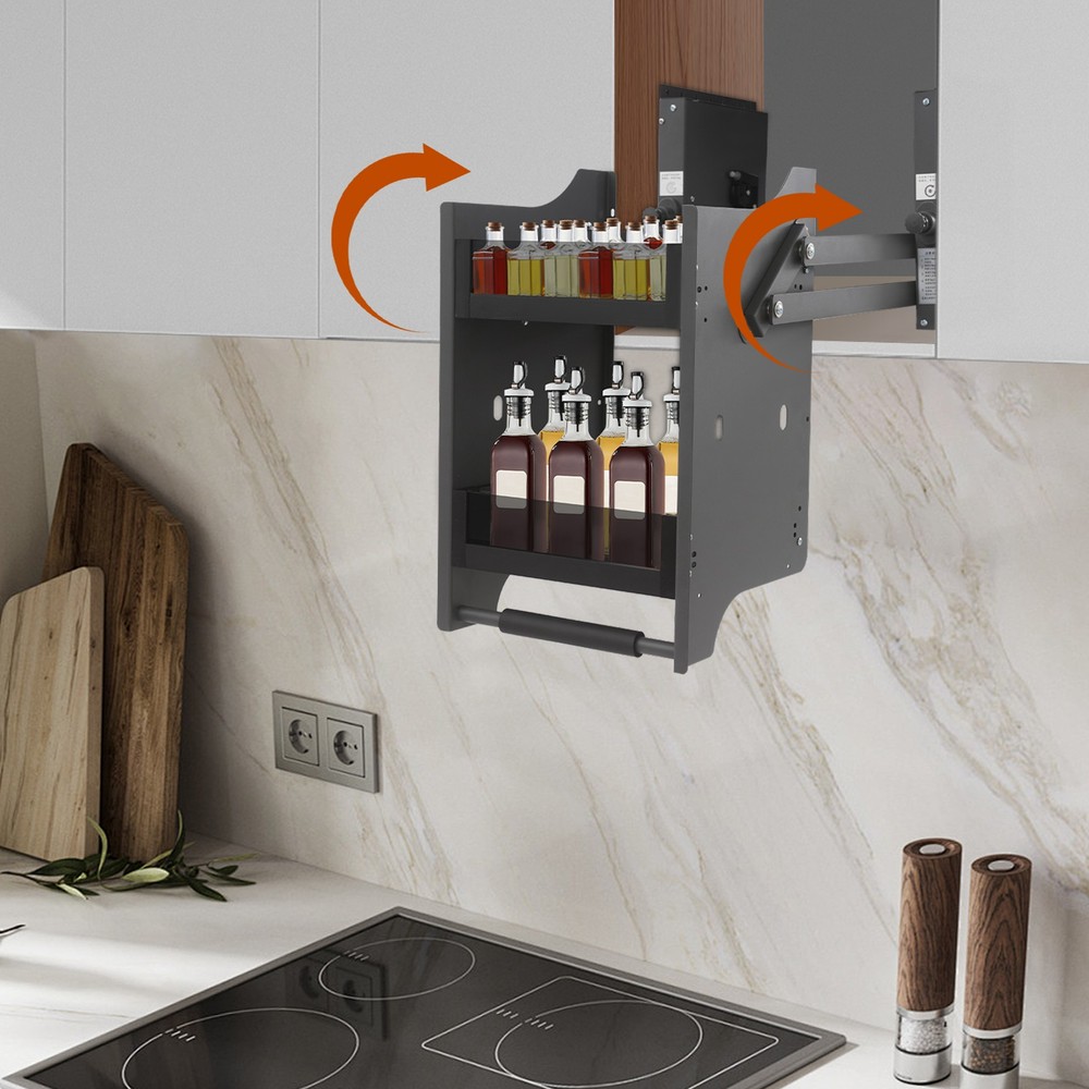 Pull-down Cabinet Storage Organizer, Kitchen Pull Down Shelf, Kitchen Wall Cabin