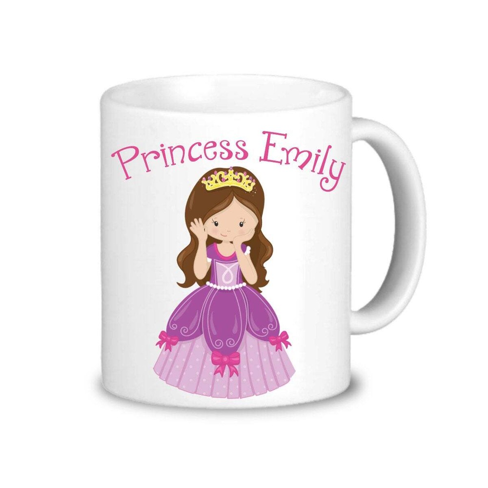 Princess Personalized Mug Purple Royal Fairytale Princess Drinkware Cup You Pick