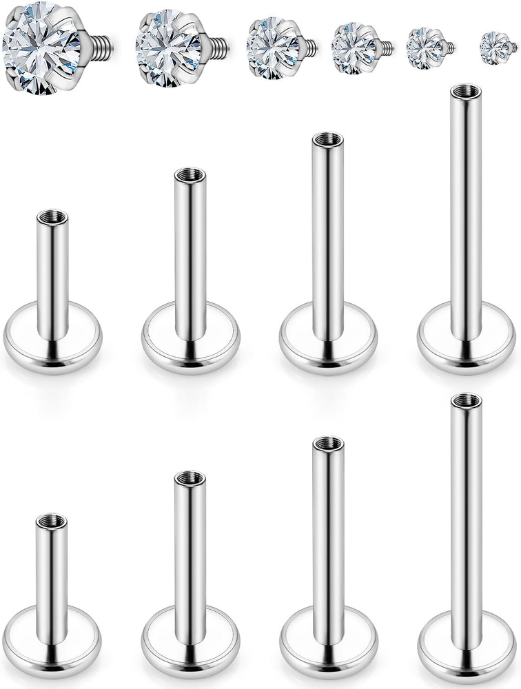 Stainless Steel Medusa Labret Monroe Lip Rings in Various Sizes