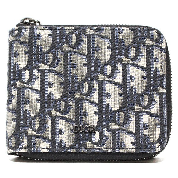 Dior Oblique Jacquard Compact Zip Wallet 61316