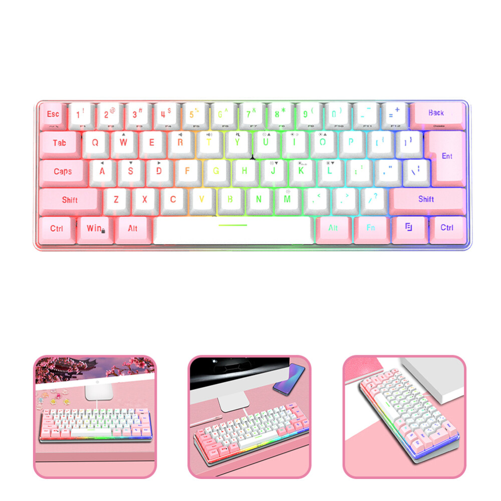 Laptop PC RGB 61 Key Small Keyboard Gaming Keyboard Backlit Keyboard