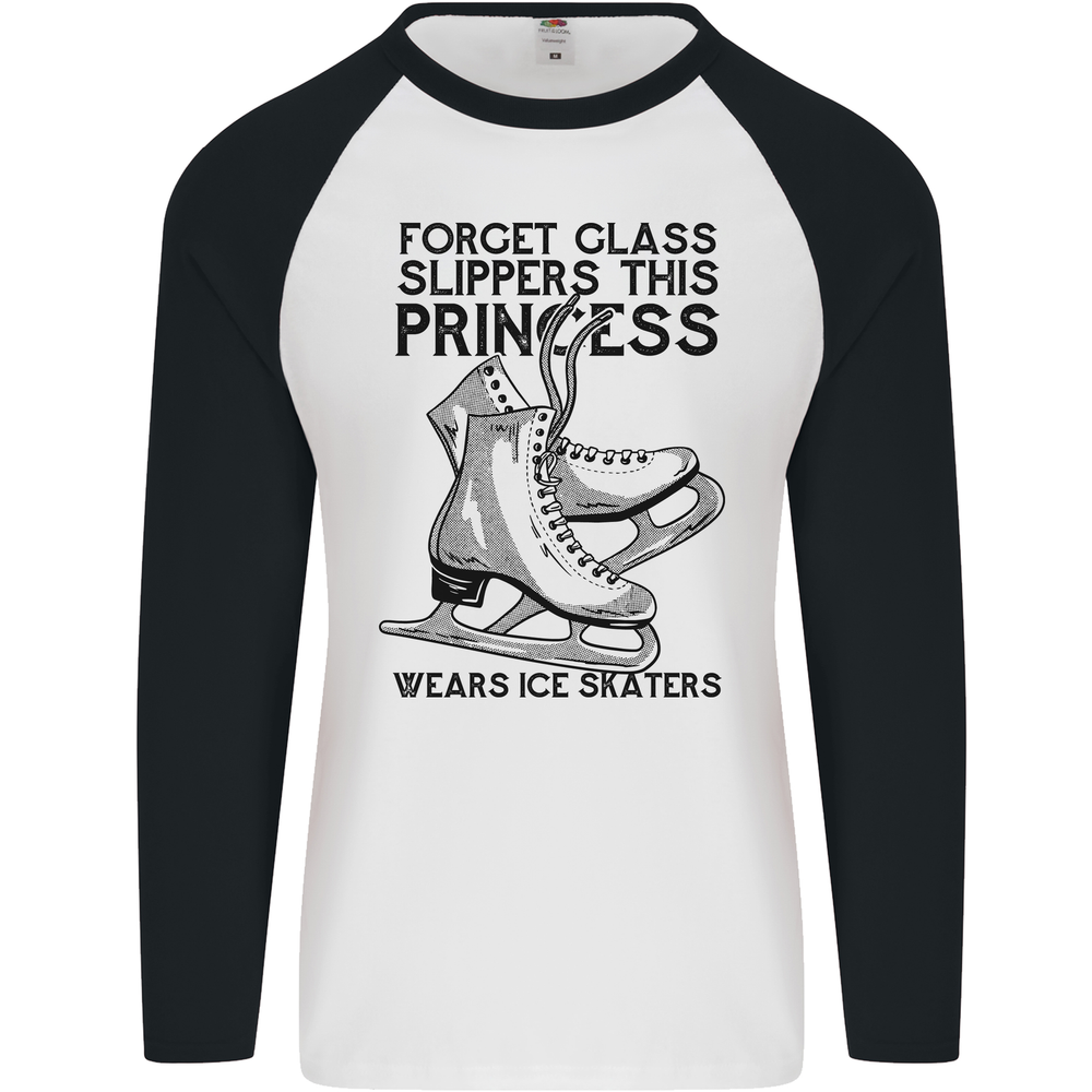 This Princess Wears Ice Skates Skater Funny Mens L/S Baseball T-Shirt