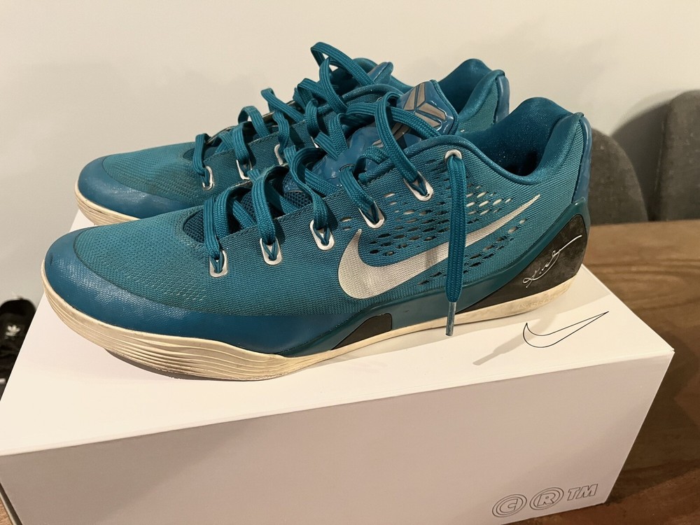 Nike Kobe 9 Mens Basketball Shoes in Teal Blue - Size 14