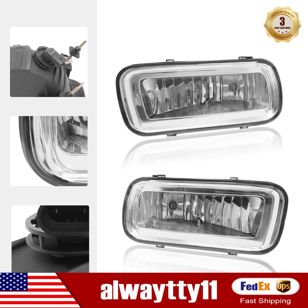 Pair Fog Lights For 2004 2005 2006 Ford F-150 Front w/ Mounting Bracket Lamps