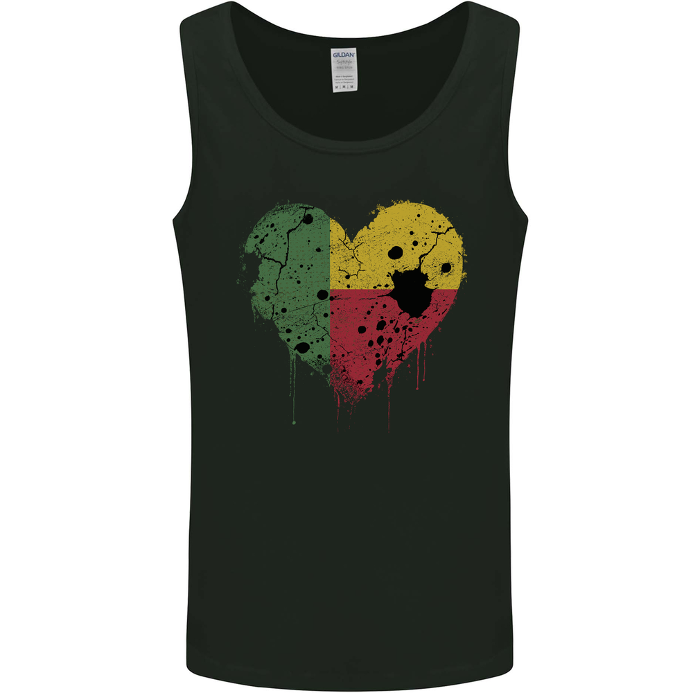 Love Benin Flag Beninese Day Football Mens Vest Tank Top
